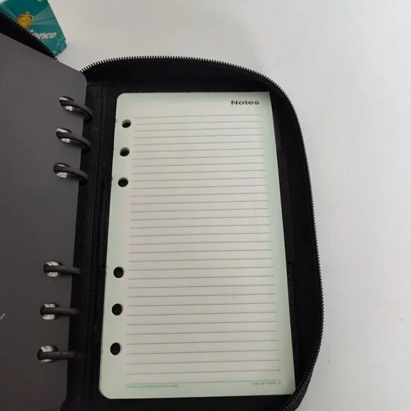 Day-Timer Black Genuine Leather Planner